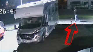 WOHNMOBIL BRANDANSCHLAG auf Wohnmobilfahrer: Polizei sucht Person. (Siehe Video-Beschreibung)