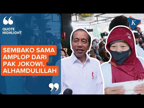 Dapat Sembako dan Amplop dari Jokowi, Pedagang Pasar Gembira