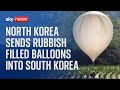 North Korea sends new wave of 700 rubbish-filled balloons into South Korea