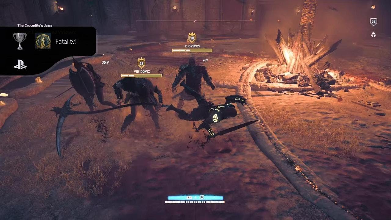 Assassin's Creed Origins_ finish an arena boss with an overpower attack