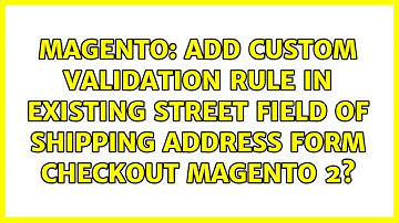 Add Custom Validation Rule in existing street field of shipping address form Checkout Magento 2?