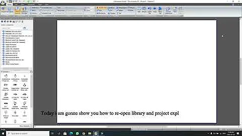How to show project explorer panel in automation studio