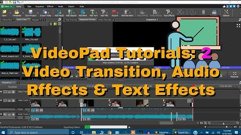 NCH VideoPad Tutorial 2.  Transitions And Text Effects