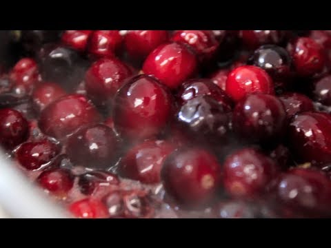Fresh cranberry sauce, from the video
