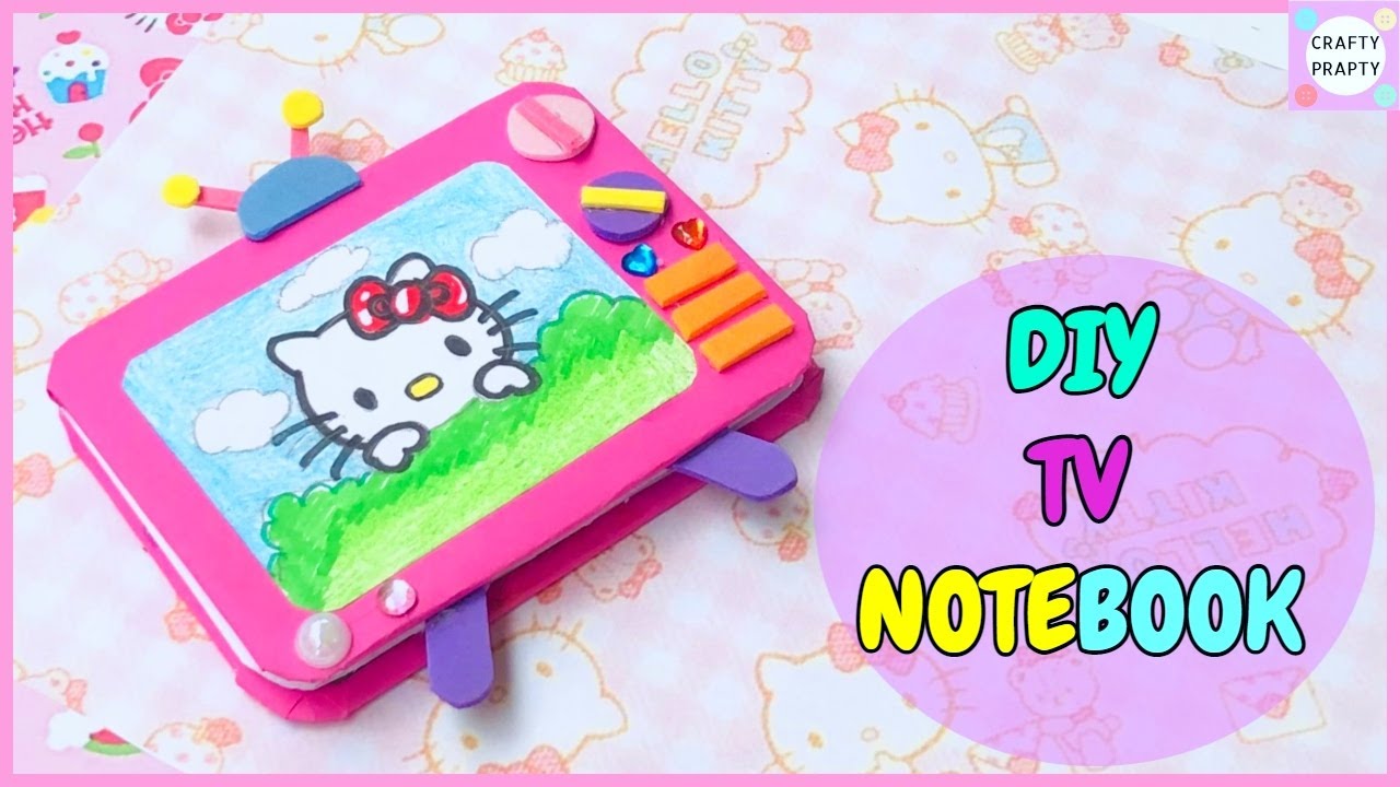 How to make Hello Kitty TV Notebook / DIY Hello Kitty Television