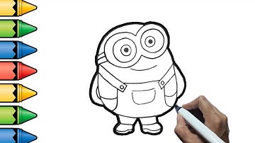 Learn How to Draw a Cute Minions Very Easily for kids, Toddlers #easydrawing #simpledrawing #art