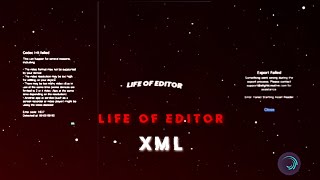 Life Of Editor Xml 