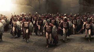300 спартанцев сокрушают войска Персов - "300 спартанцев" отрывок из фильма