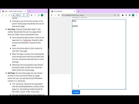 CS50 Project1 (wiki)