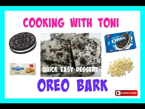 Cooking With Toni | Making OREO BARK....