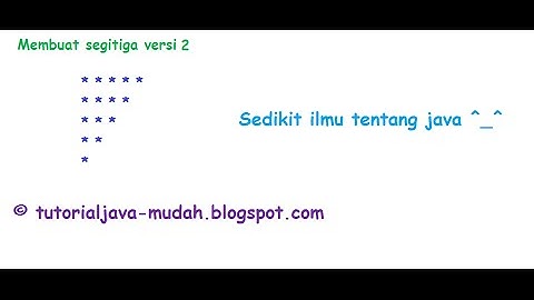 Membuat Segitiga Dengan Pemrograman Mudah  Java Versi 2 Part 1
