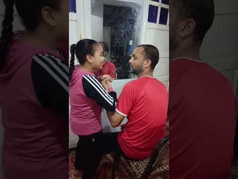 لما بنتك تقرر تحلقلك وتكون دي النتيجه 