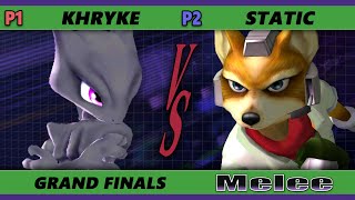 S@X 430 GRAND FINALS - Khryke (Mewtwo) Vs. Static [L] (Fox) Smash Melee - SSBM