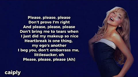 Please Please Please (Clean Version) - Sabrina Carpenter (Lyrics)