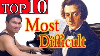 Top 10 Most Difficult Piano pieces (Chopin etude )