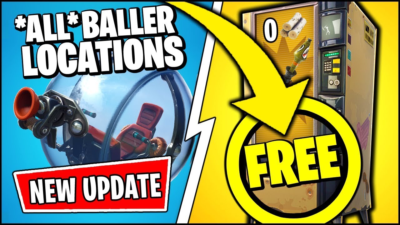 Fortnite v8.10 update: The Baller, free Vending Machines and patch notes for March 12