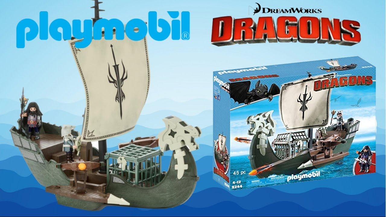 Playmobil Dragons Dreamworks Drago's Ship 9244 How to Train your Dragon  Toys - YouTube