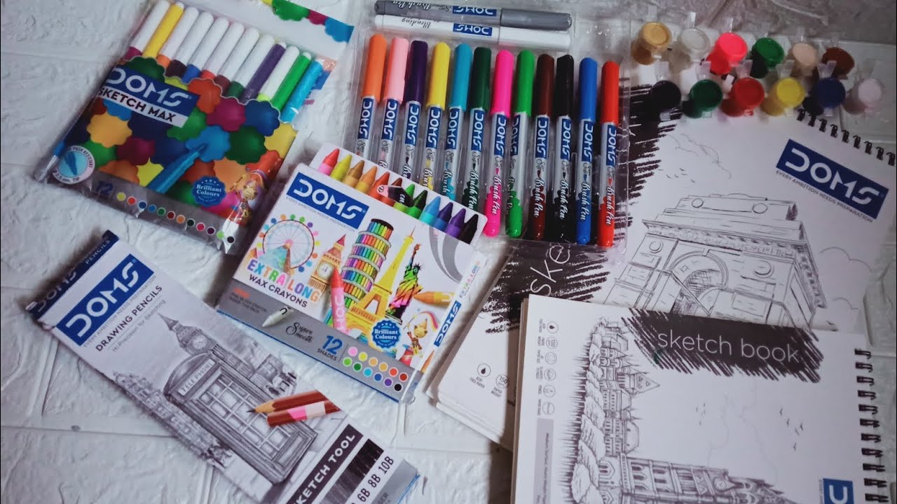 Doms art materials review🙌💯|misna sharin| - YouTube