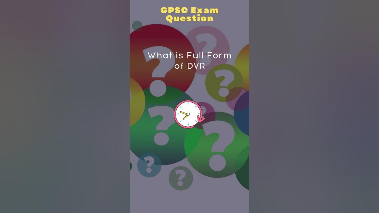 What Is Full Form Of DVR GPSC Exam Questions YouTube what-is-full-form-of-cpct-cpct-typing-trending-computer