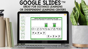 Number Path up to 10 1st Grade Google Slides Digital Task Card