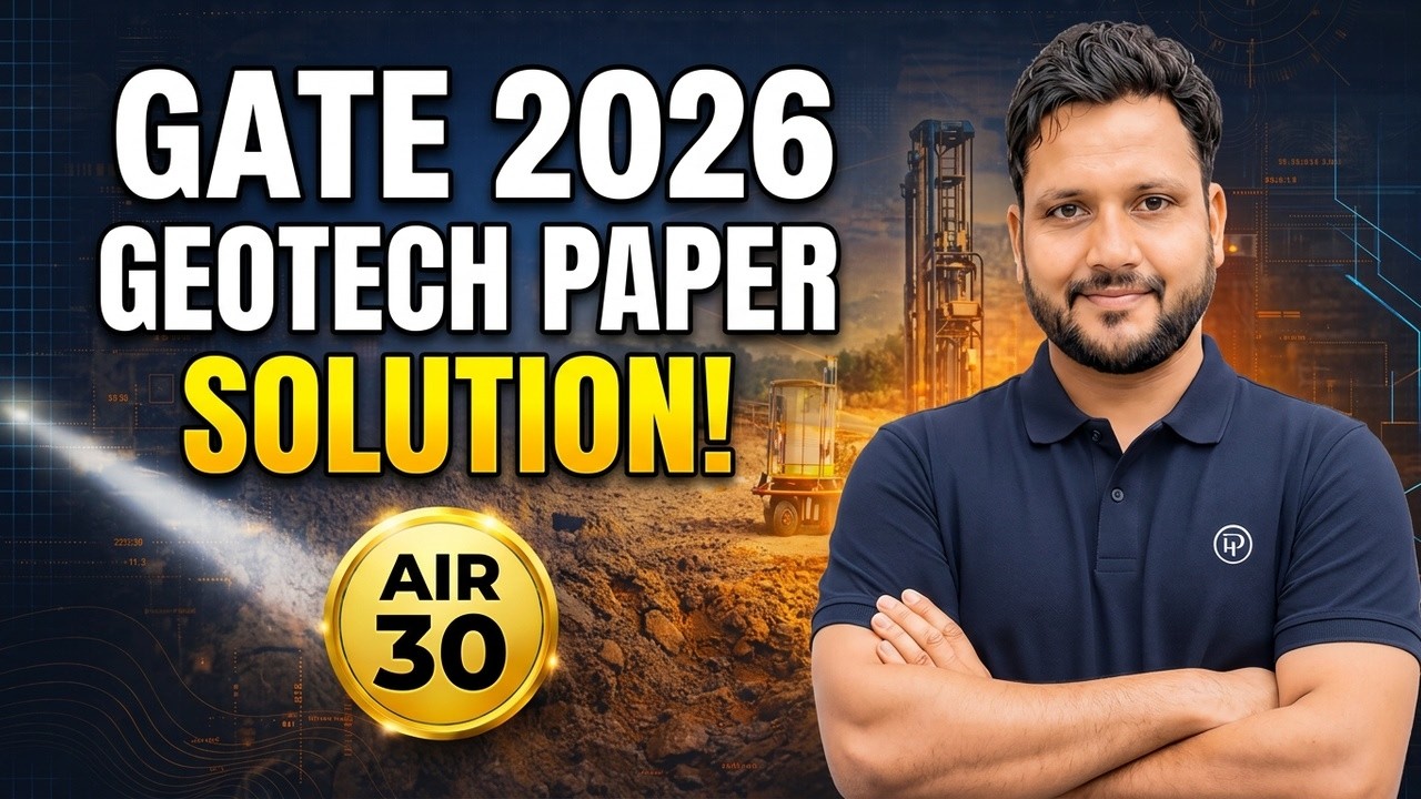 GATE 2026 Geotechnical Engineering Paper Solution | Memory Based | By ...