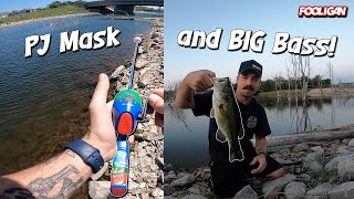 Catching a BIG Bass off the Bank | PJ Mask Rod is Legit