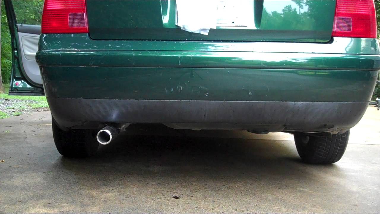 2001 VW Passat V6 Cat Back Exhaust with Glasspack muffler - YouTube