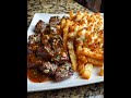 Garlic Butter Steak Bites with Cheesy Loaded Fries 🔥  #airfryerrecipes #healthyeating
