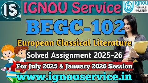 IGNOU BEGC-102 Solved Assignment 2025-26 For July, 2025 & January 2026 Sessions