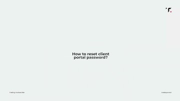 TradeQuo: How to reset client portal password?