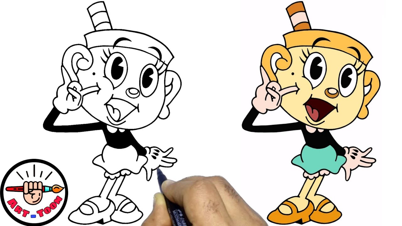 How To Draw Angry Cuphead (Indie Cross)  Como Dibujar Friday Night Funkin  FNF - Easy Step By Step 