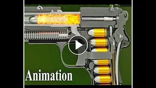 اجزاء المسدس ووظيفه كل جزء _ How Gun works in Animation ♥♥♥