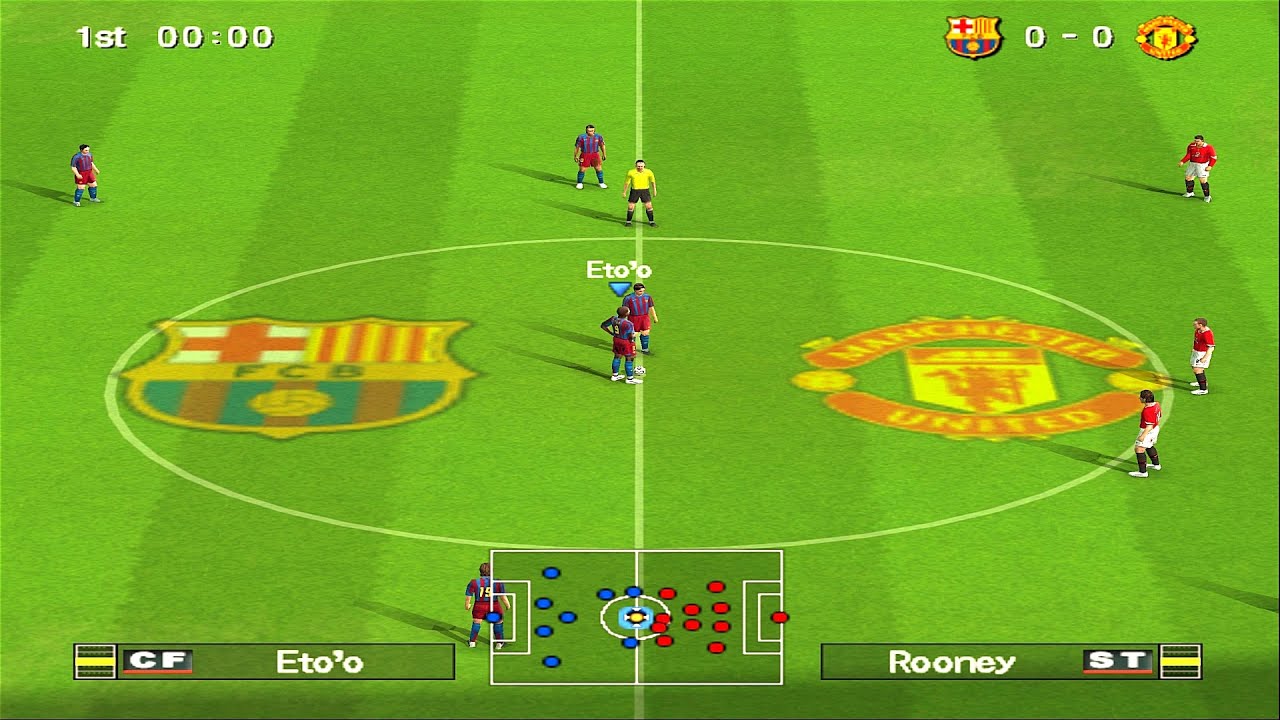 Winning Eleven 10 — «Барселона» против «Манчестер Юнайтед» | PS2