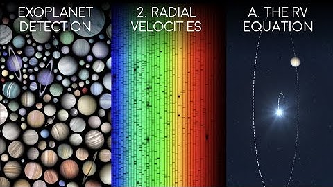 ExoDet2A: The RV Equation | 2. Radial Velocities | EXOPLANET DETECTION