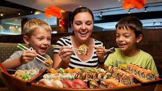 Eating the best Sushi Rolls at Kona Grill