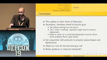 DEF CON 19 Hacking Conference Presentation By   Emmanuel Bouillon   Federation and Empire   Video clip3