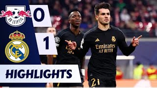 Rb Leipzig vs Real Madrid 0-1 resume match Highlights