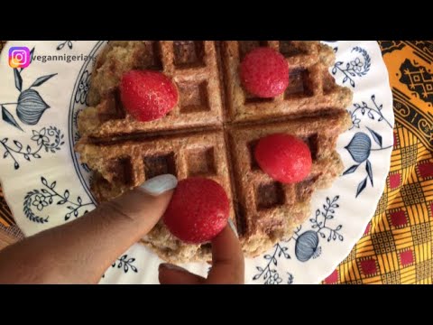 4 Ingredient PLANTAIN WAFFLES   Easy Vegan Recipe