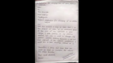 application for changing one of your elective subjects.