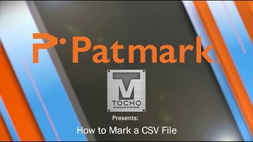 How to mark a CSV File using PM Win Software.