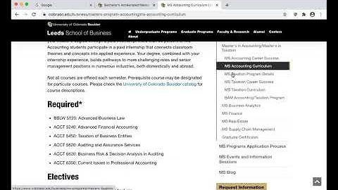 MS ACCT TAX Information Video