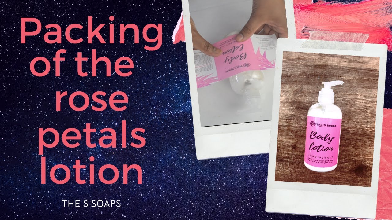 Rose petals face and body lotion How to create a waterproof label by The S Soaps YouTube