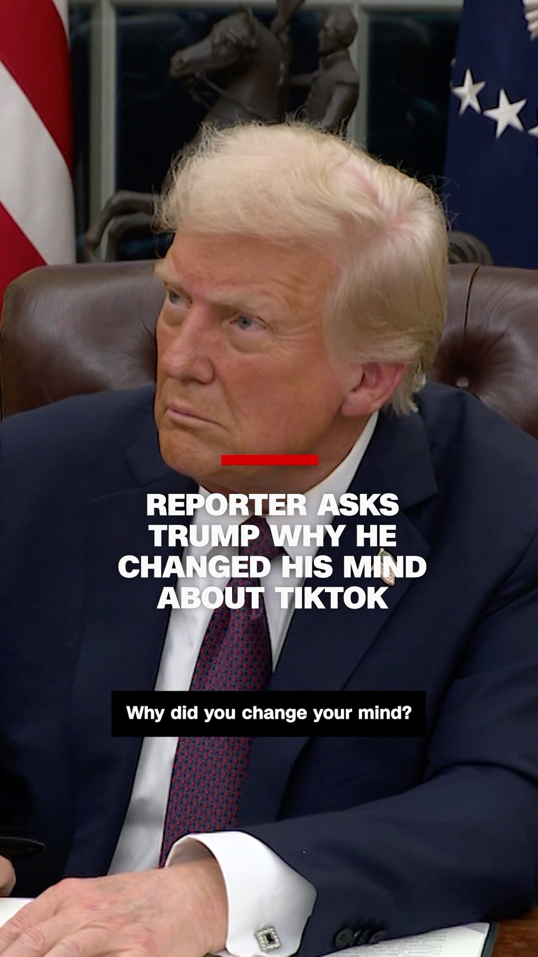 Reporter asks Trump why he changed his mind about TikTok