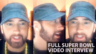 Full Video Interview: Eminem on Upcoming Super Bowl Halftime Show, Kendrick Lamar, Dre (02/11/2022)