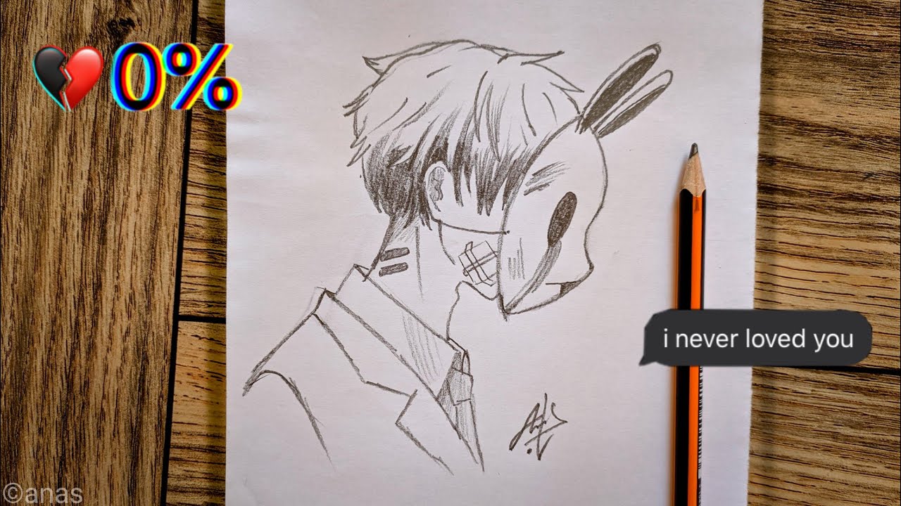 how to draw sad anime boy step by step | how to draw animes boys ...