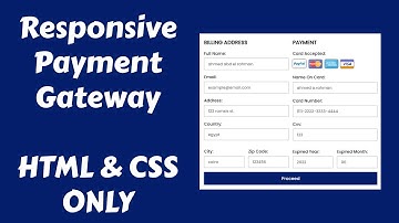 How To Create A Responsive Payment Gateway Form Design Using HTML & CSS Only