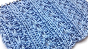 Простые ажурные дорожки / Узор для вязания джемперов, палантинов