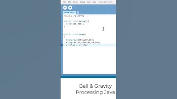 Ball Gravity Processing Animation #shorts #code #chatgpt