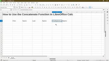 How to Concatenate Cells in LibreOffice Calc