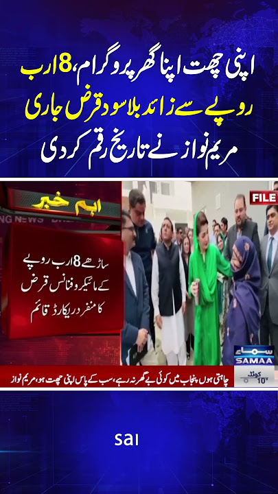 Apni Chhat Apna Ghar program | Easy Loan Scheme | Maryam Nawaz | Samaa TV